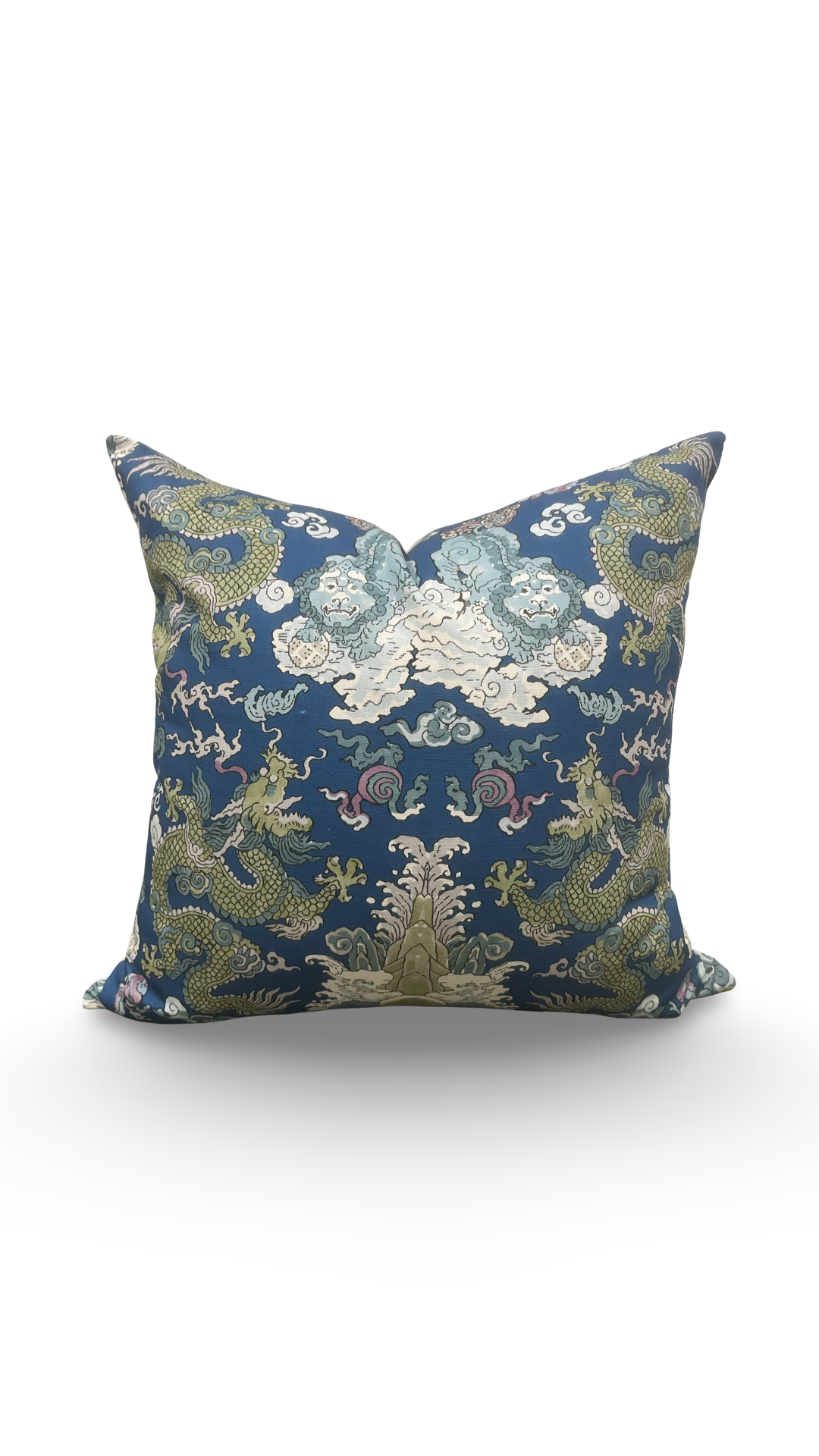 Schumacher Magic Mountain Dragon 22x22" Knife Edge Decorative Throw Pillow