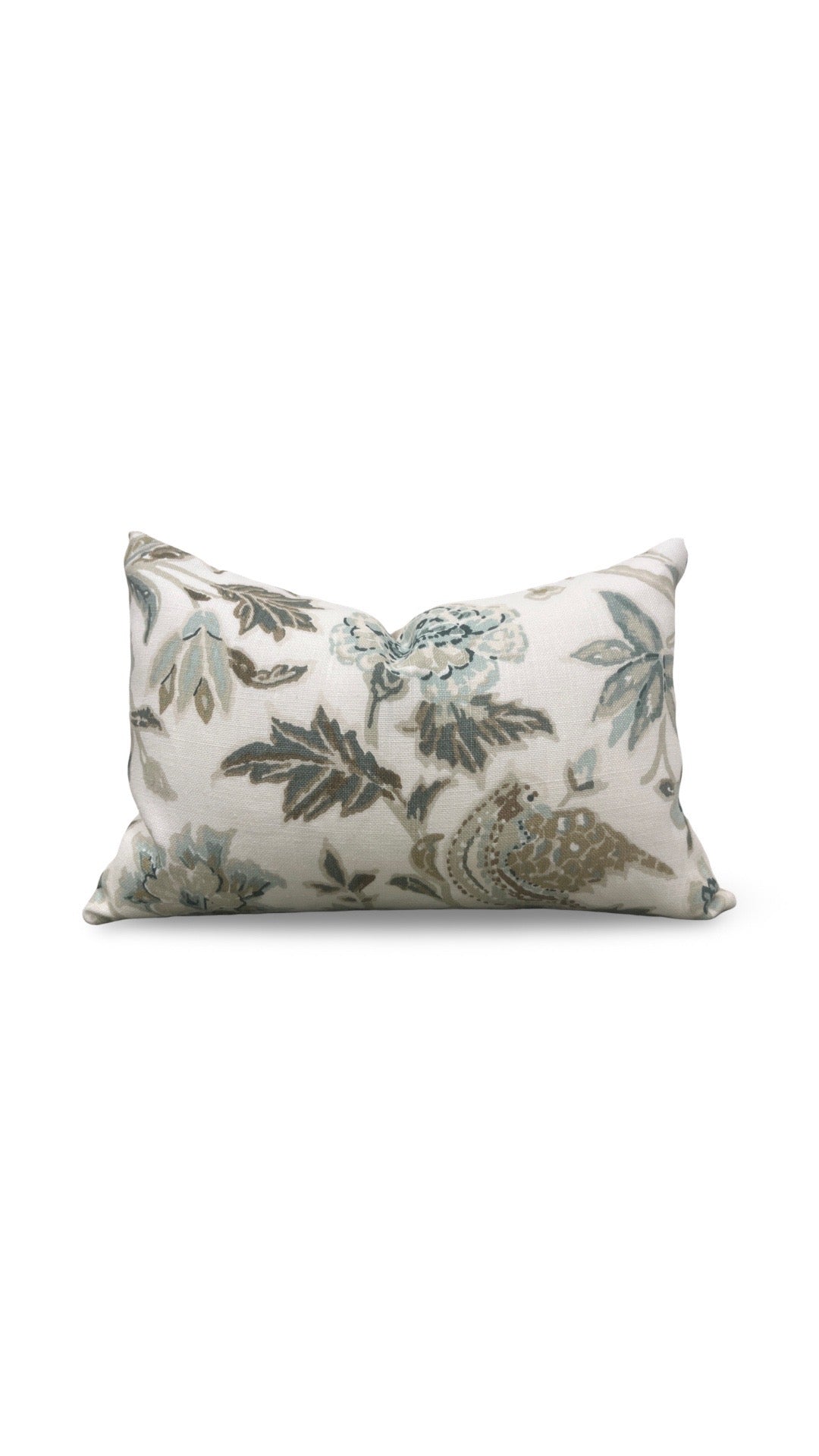Schumacher Lumbar Pillow Camberwell Vase 12x18" Knife Edge Cover
