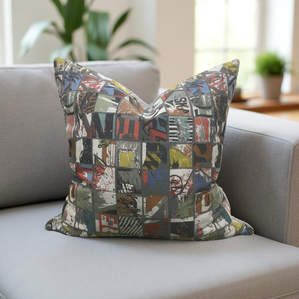 Storyboard Deck 22x22" Knife Edge Decorative Throw Pillow