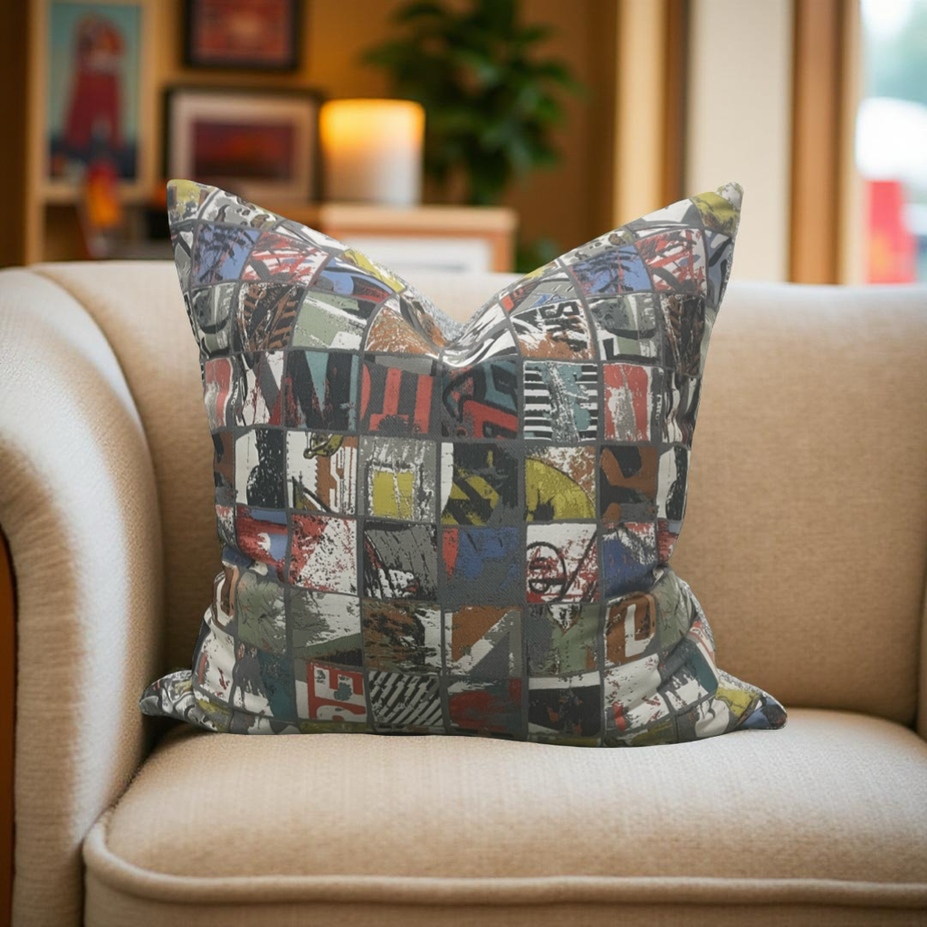 Storyboard Deck 22x22" Knife Edge Decorative Throw Pillow