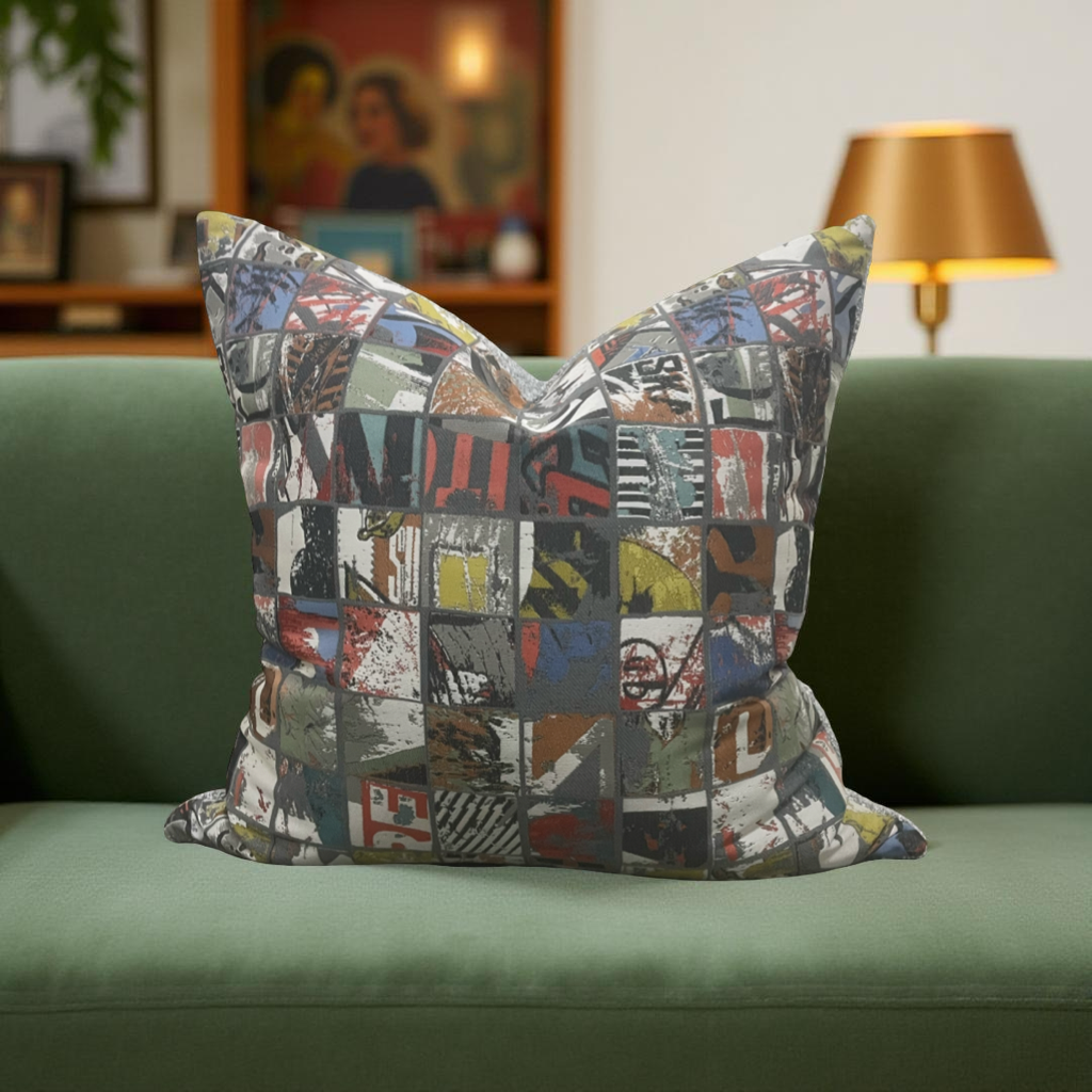 Storyboard Deck 22x22" Knife Edge Decorative Throw Pillow