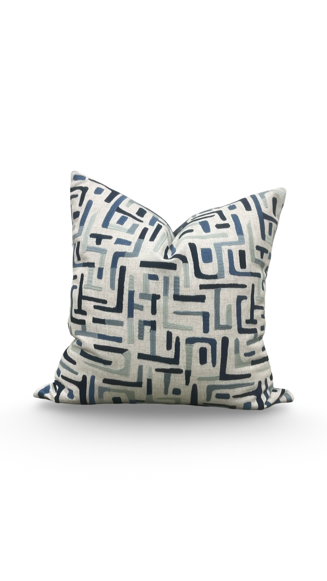 Decorative Pillow Varanasi-Navy 22x22" Knife Edge Cover