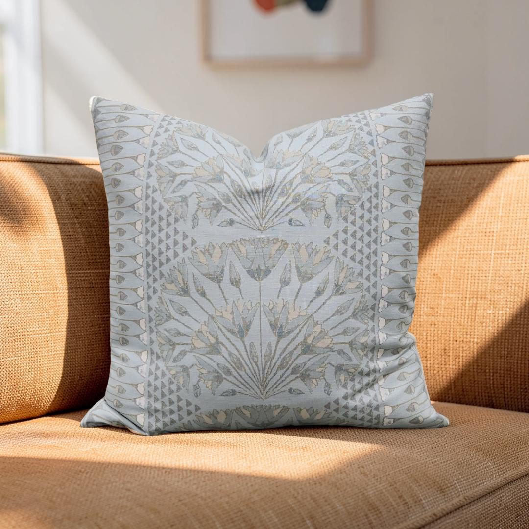 Decorative Pillow Cairo Spa Blue 20x20" Knife Edge Cover