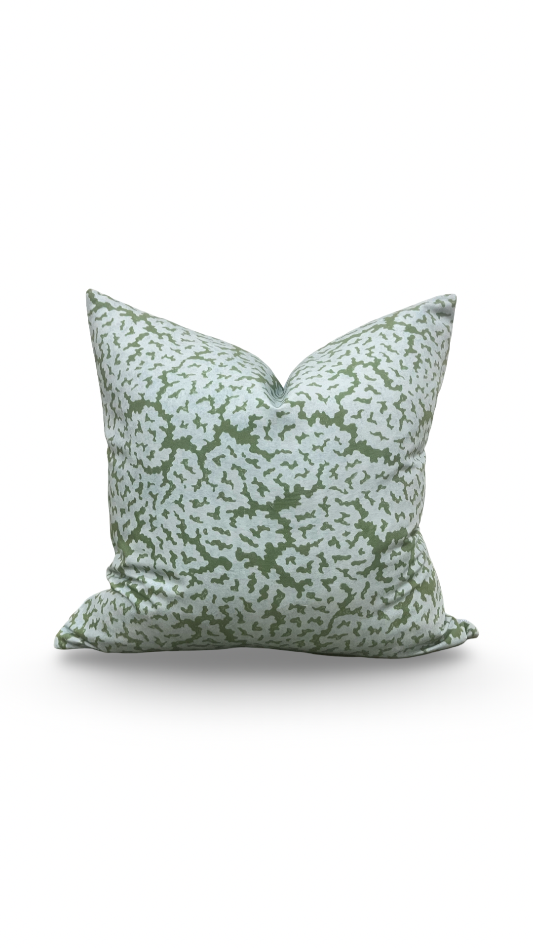 Designer Fabric Maldives Blue and Green 20x20" Knife Edge Decorative Throw Pillow