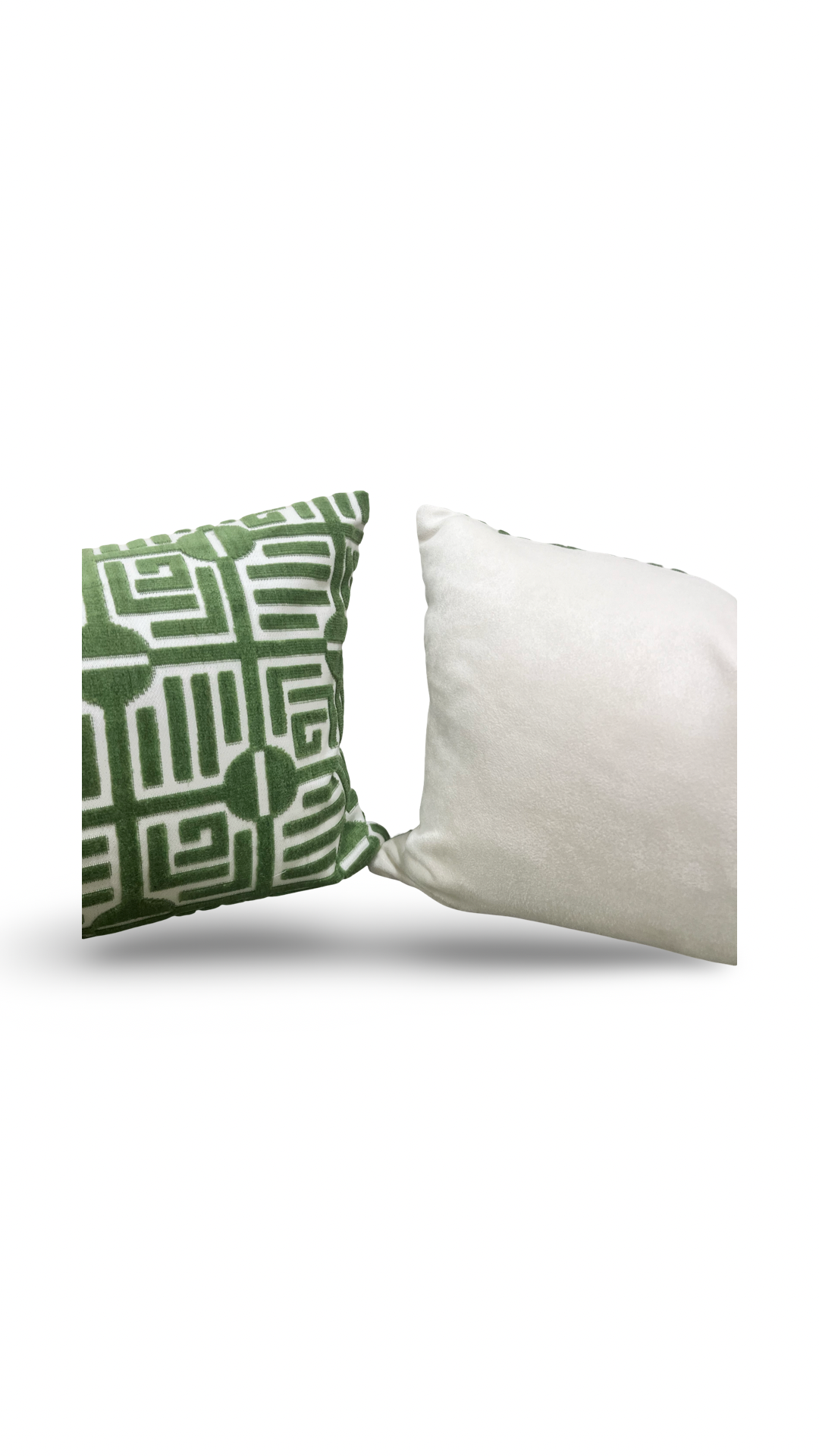 Designer Fabric Labyrinth Velvet Emerald 12X18" Knife Edge Decorative Lumbar Pillow