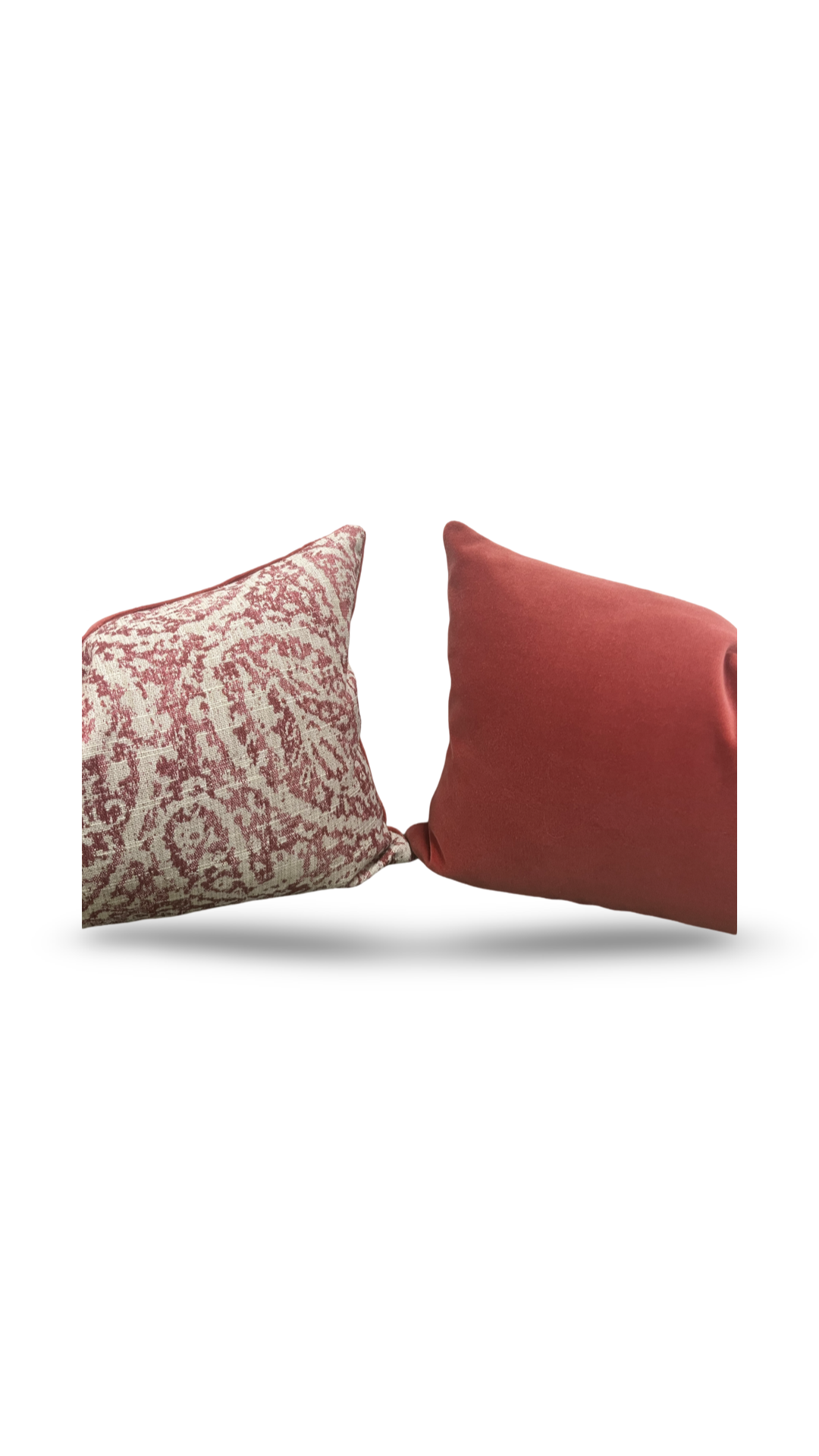 Tan and Red Paisley 12X18" Knife Edge Decorative Lumbar Pillow