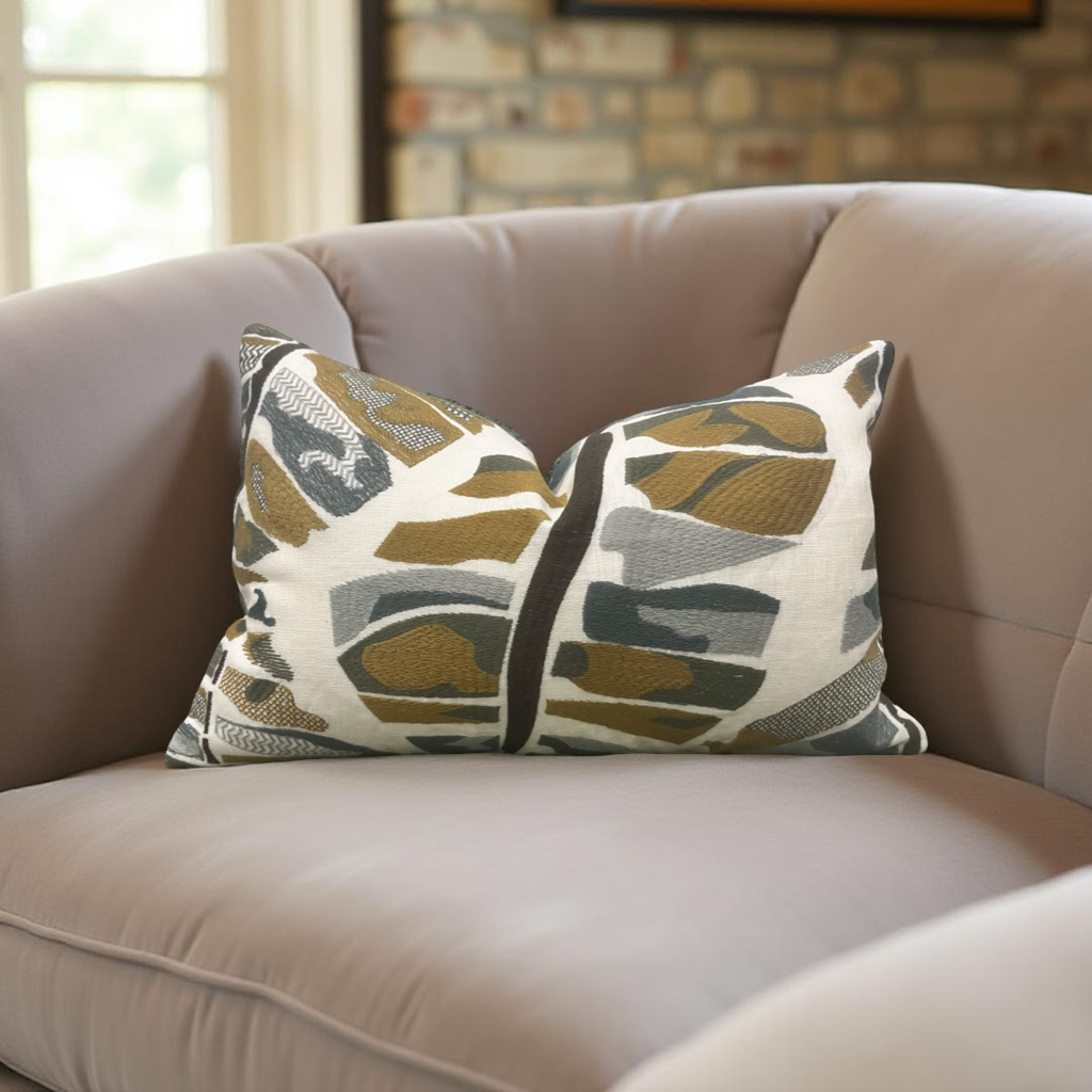 Delilah Forest 12X18" Knife Edge Decorative Lumbar Pillow
