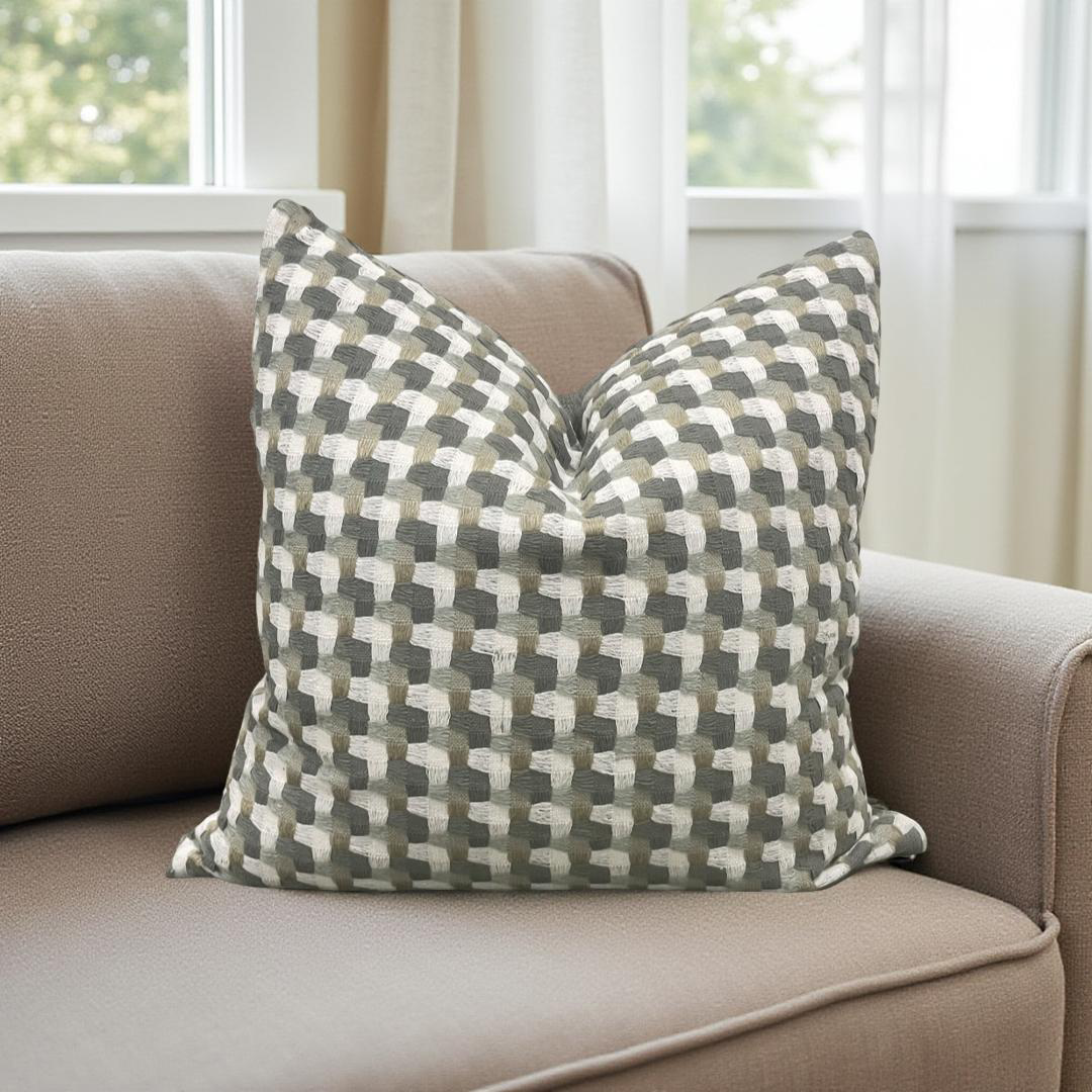 Designer Fabric Petite Terrasse 20x20" Knife Edge Decorative Throw Pillow