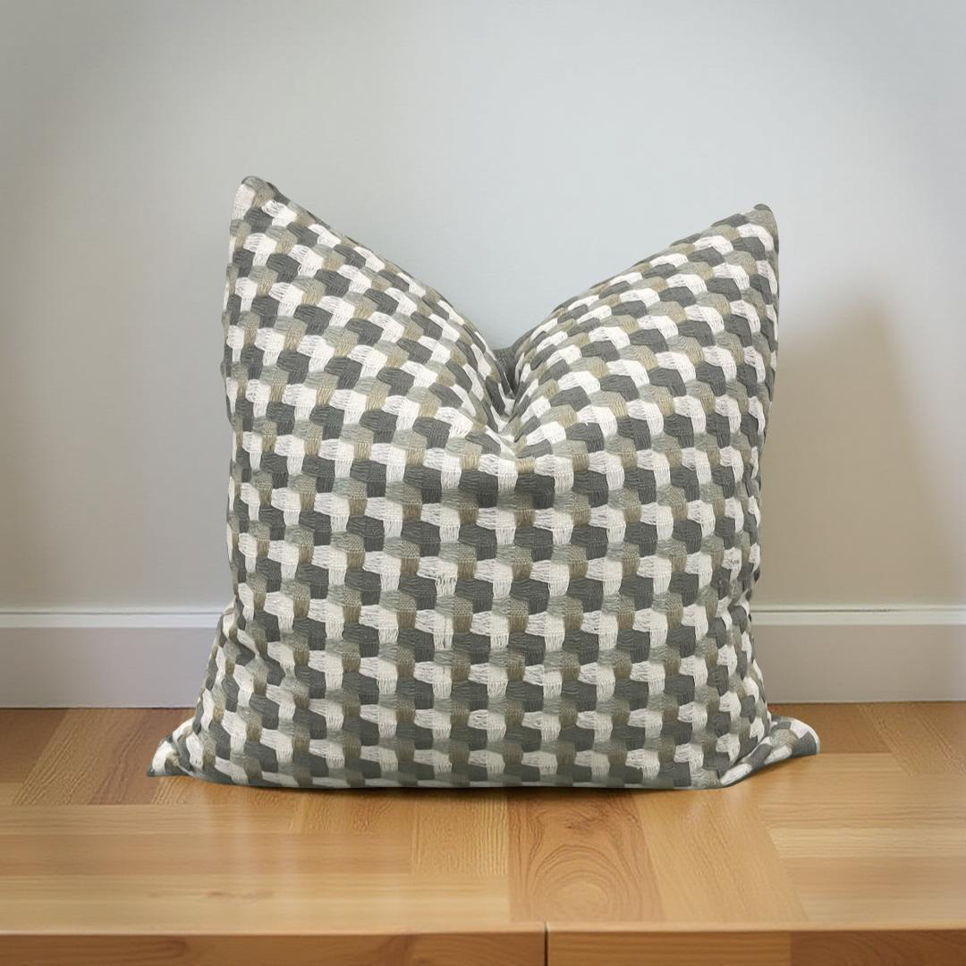 Designer Fabric Petite Terrasse 20x20" Knife Edge Decorative Throw Pillow