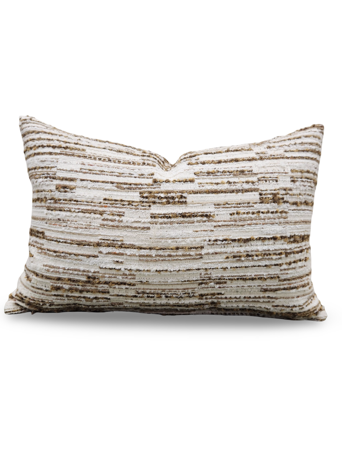 Zinc Lumbar Pillow Jenga Tobacco 12x18" Knife Edge Cover