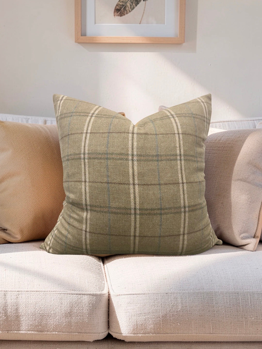 Mulberry Decorative Pillow Islay Sage 22x22" Knife Edge Cover