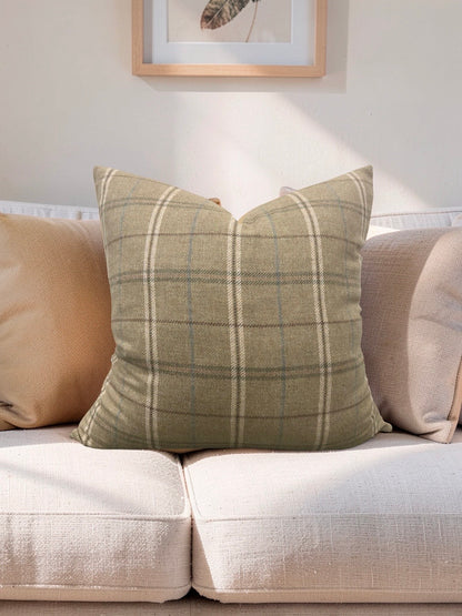 Mulberry Decorative Pillow Islay Sage 22x22" Knife Edge Cover