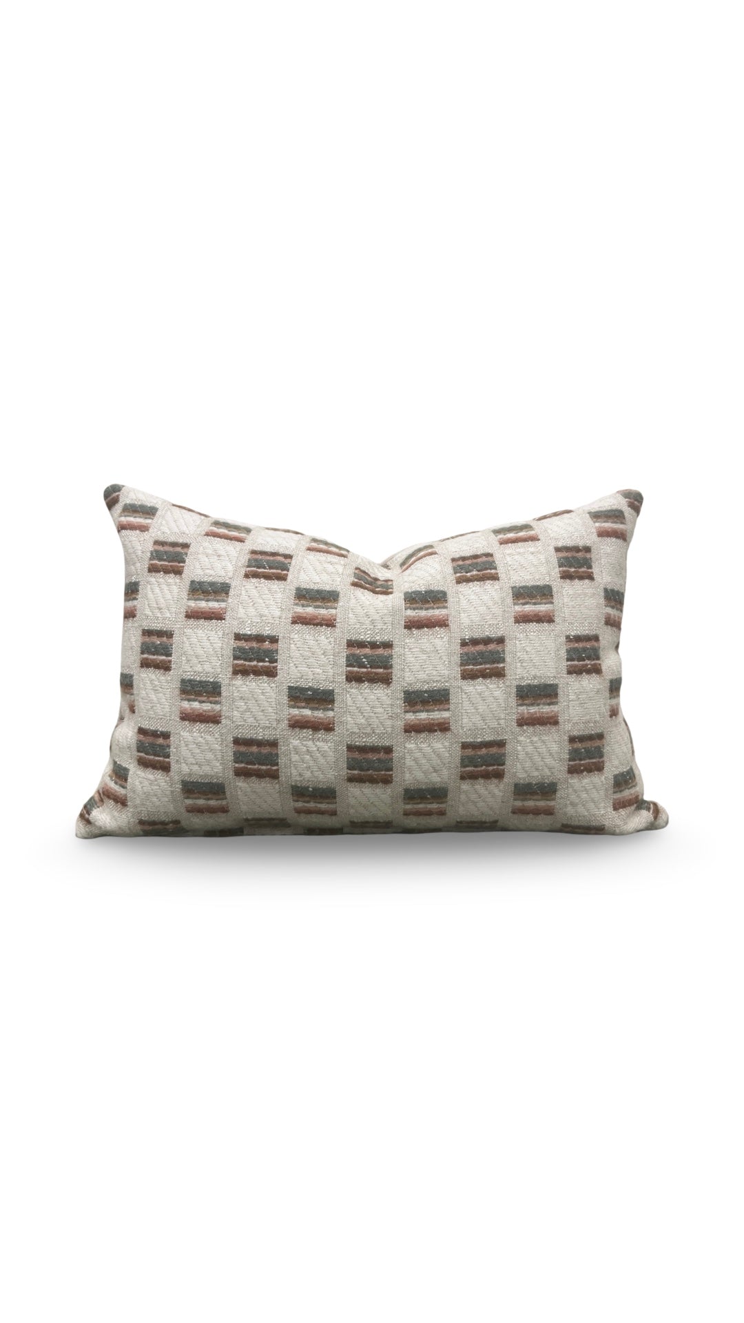 Maxwell Fabric Lumbar Pillow Etta Rose 12x18" Knife Edge Cover
