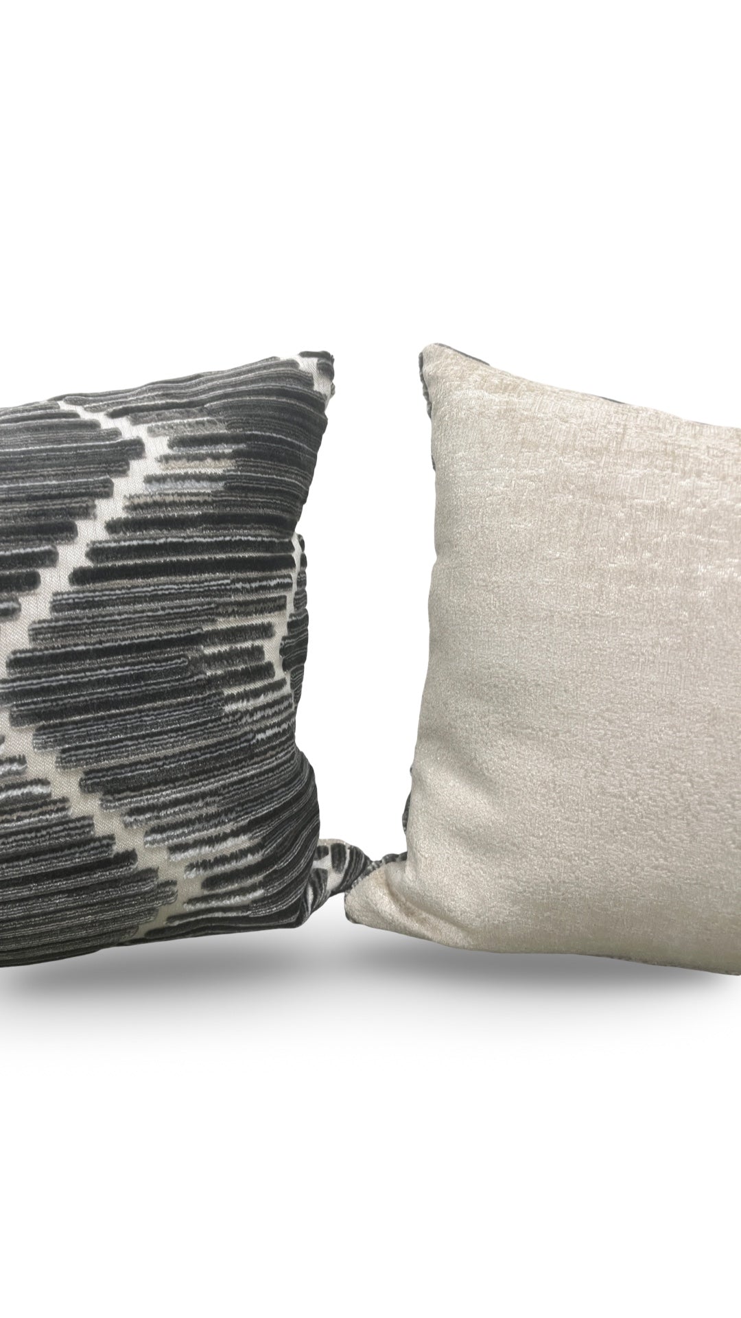Kravet Fabric Lumbar Pillow Highs And Lows Anthracite 12x18" Knife Edge Cover