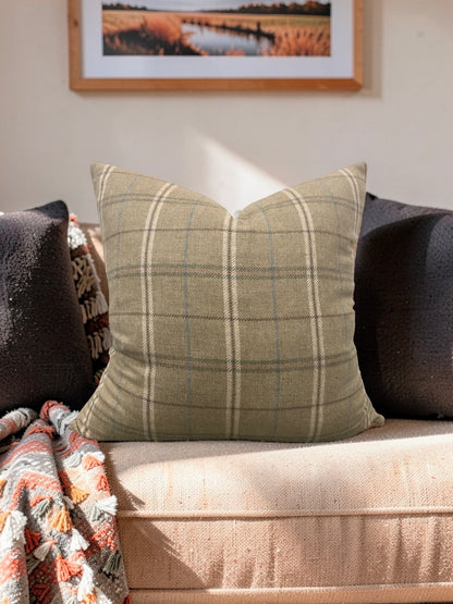 Mulberry Decorative Pillow Islay Sage 22x22" Knife Edge Cover