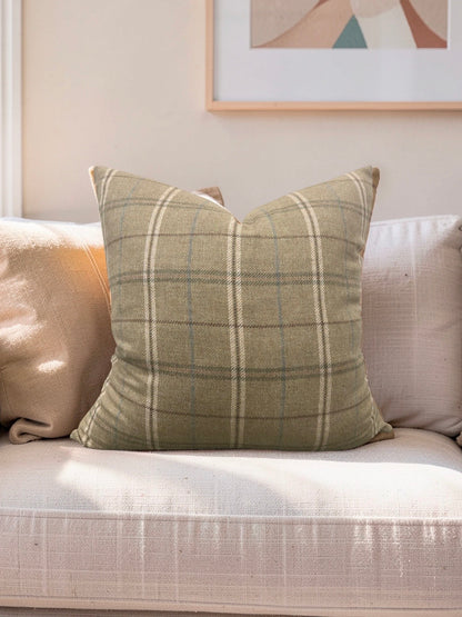 Mulberry Decorative Pillow Islay Sage 22x22" Knife Edge Cover