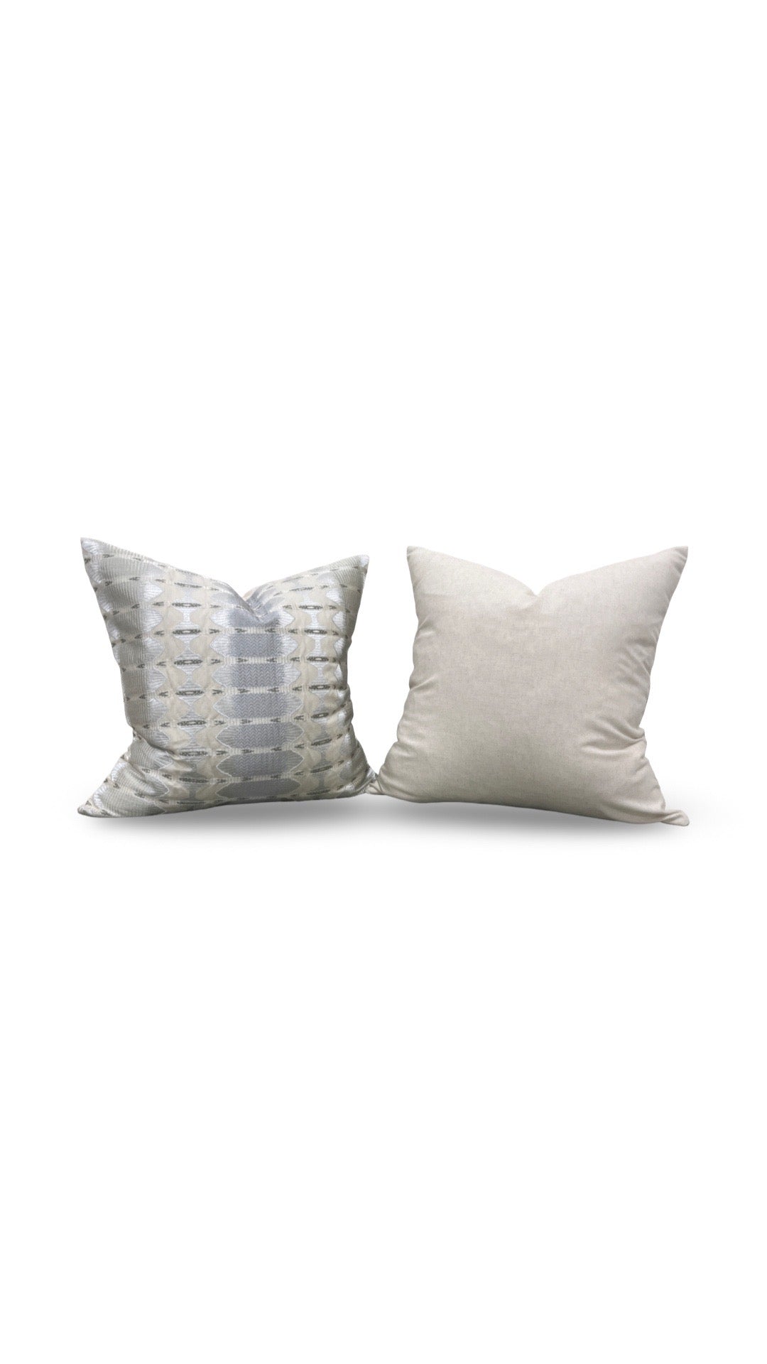 Jim Thompson Embroidered Fabric Decorative Pillow Sulawesi Stripe Cloud 22x22" Knife Edge Cover