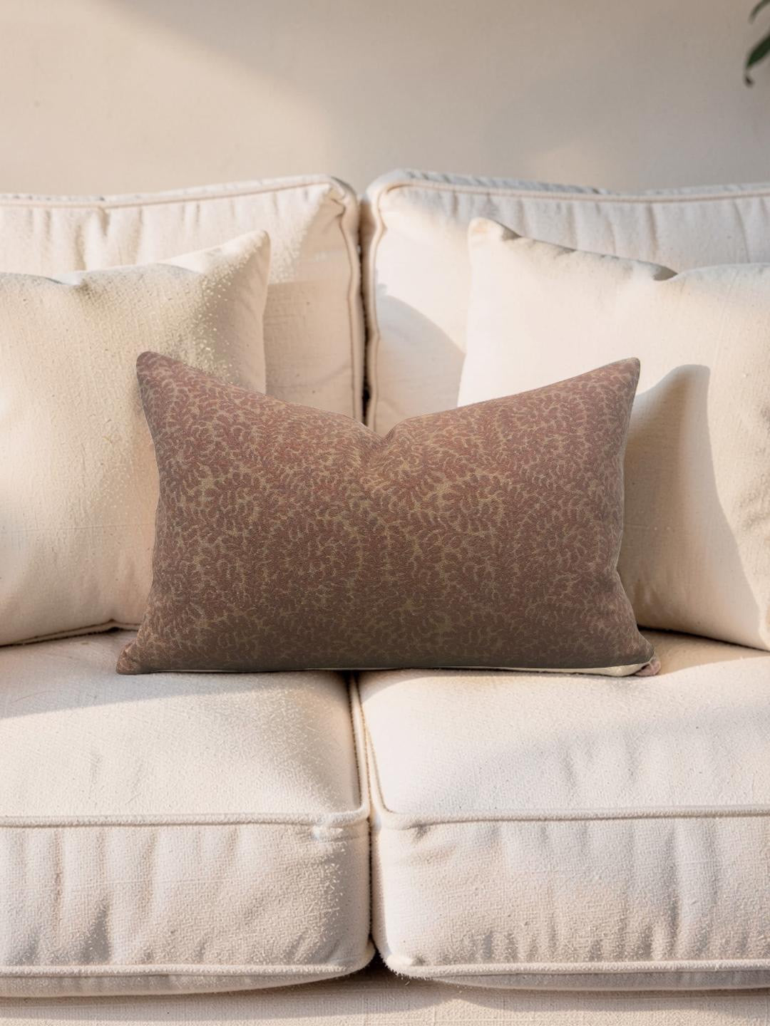 George Spencer Designs Lumbar Pillow Amadea Spice 12x18" Knife Edge Cover