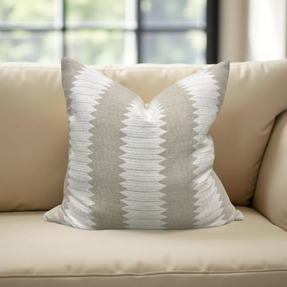 Aperigon Swag Jute 22x22" Knife Edge Decorative Throw Pillow