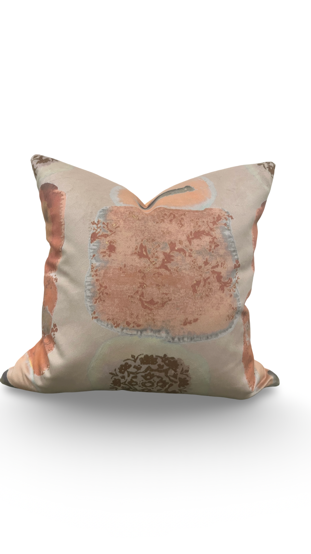 Decorative Pillow Apricot Peach Soft 18x18" Knife Edge Cover