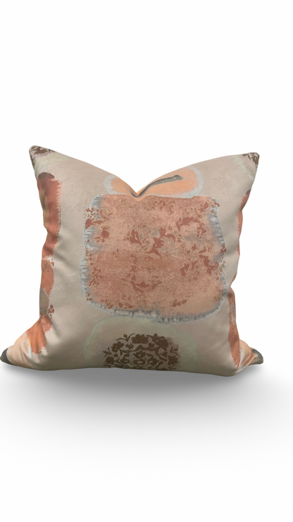 Decorative Pillow Apricot Peach Soft 18x18" Knife Edge Cover