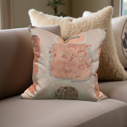 Decorative Pillow Apricot Peach Soft 18x18" Knife Edge Cover