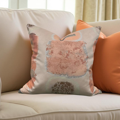 Decorative Pillow Apricot Peach Soft 18x18" Knife Edge Cover