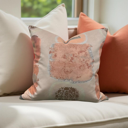 Decorative Pillow Apricot Peach Soft 18x18" Knife Edge Cover