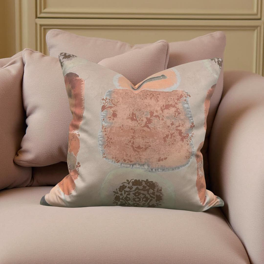 Decorative Pillow Apricot Peach Soft 18x18" Knife Edge Cover