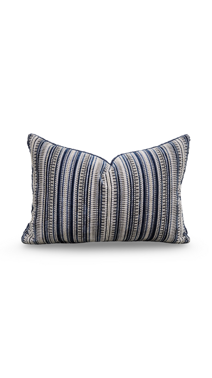 Lumbar Pillow Morocco Sapphire 12x18" Knife Edge Cover
