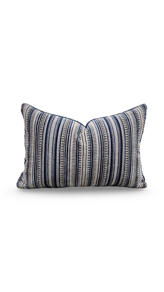 Lumbar Pillow Morocco Sapphire 12x18" Knife Edge Cover