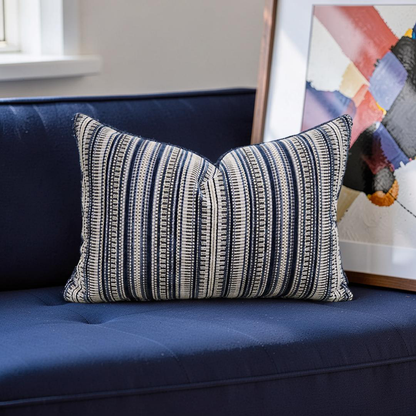 Lumbar Pillow Morocco Sapphire 12x18" Knife Edge Cover