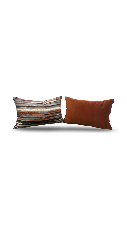 Maroc Cinnamon 12x18" Knife Edge Decorative Lumbar Pillow