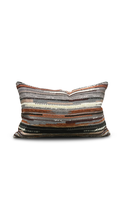 Maroc Cinnamon 12x18" Knife Edge Decorative Lumbar Pillow