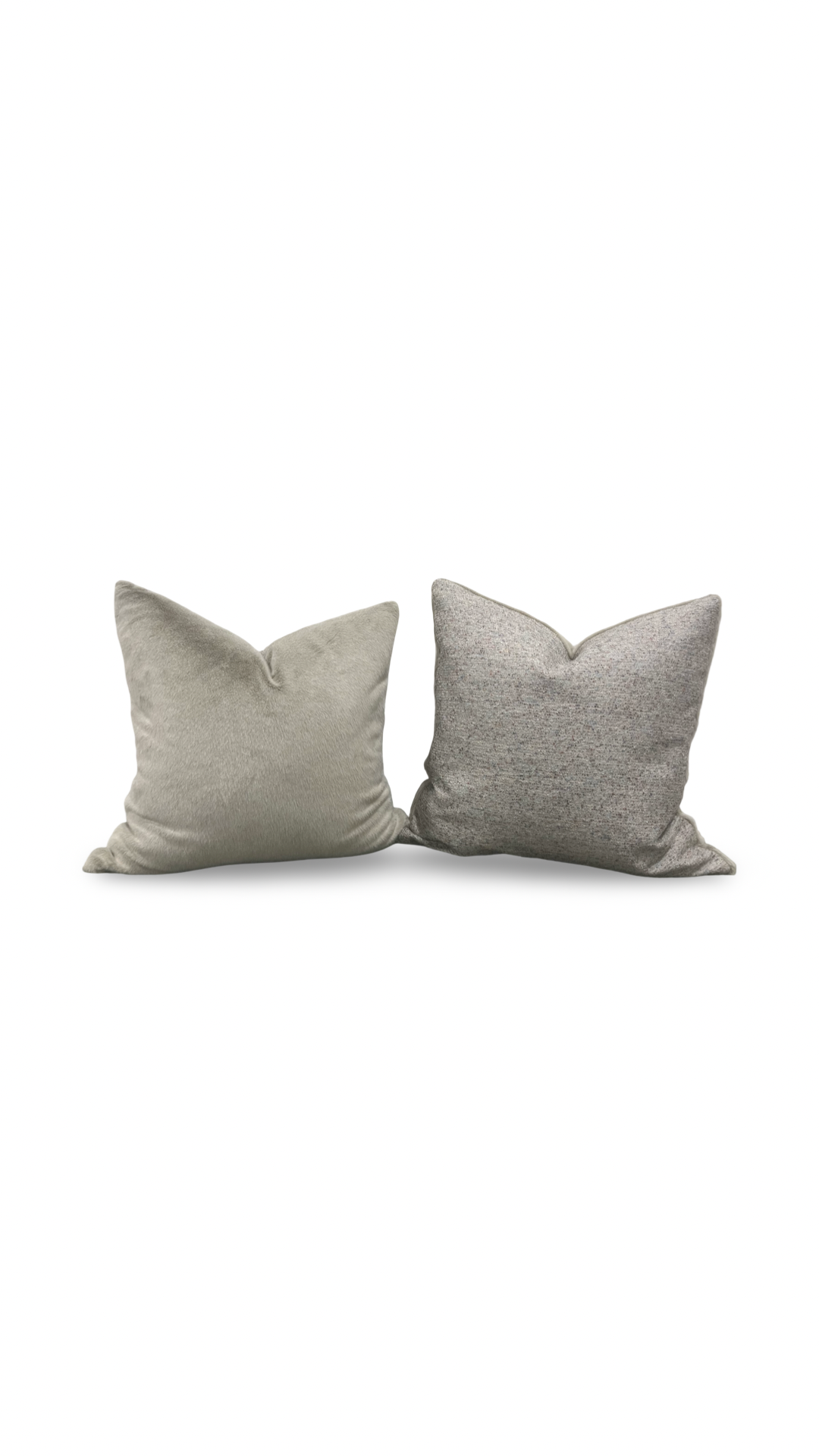 Beige Fur Decorative Pillow - 20x20" Knife Edge Cover