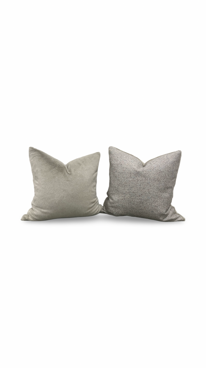 Beige Fur Decorative Pillow - 20x20" Knife Edge Cover