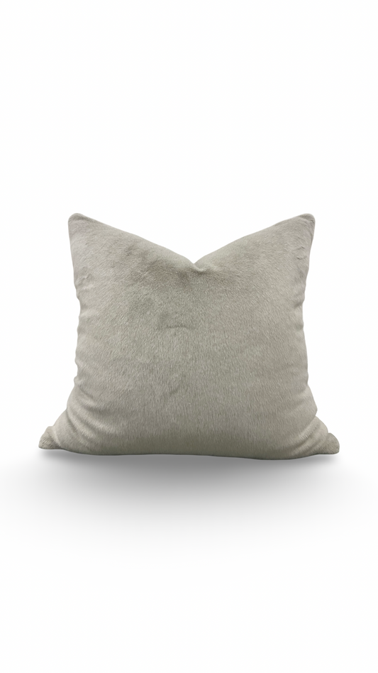 Fur Decorative Pillow - Beige 22x22" Knife Edge Cover