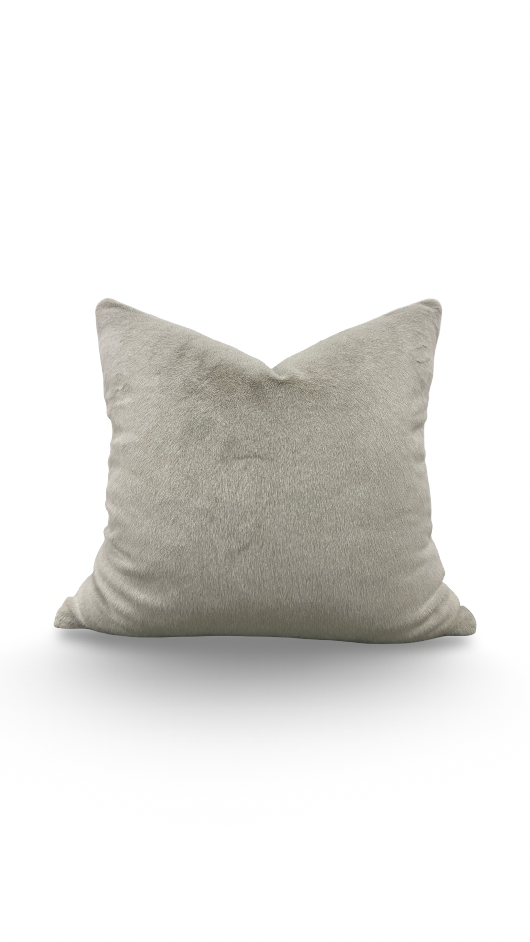 Beige Fur Decorative Pillow - 20x20" Knife Edge Cover