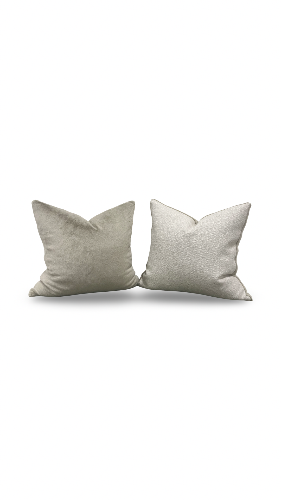 Fur Decorative Pillow - Beige 22x22" Knife Edge Cover