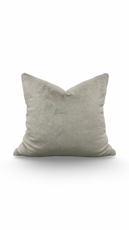 Fur Decorative Pillow - Beige 22x22" Knife Edge Cover