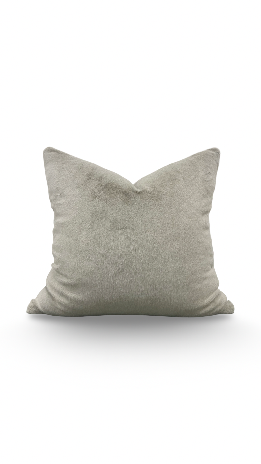 Beige Fur Decorative Pillow - 20x20" Knife Edge Cover