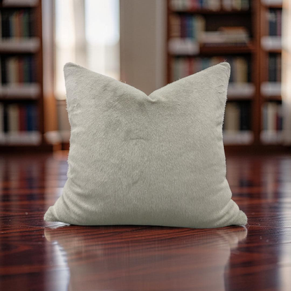 Fur Decorative Pillow - Beige 22x22" Knife Edge Cover