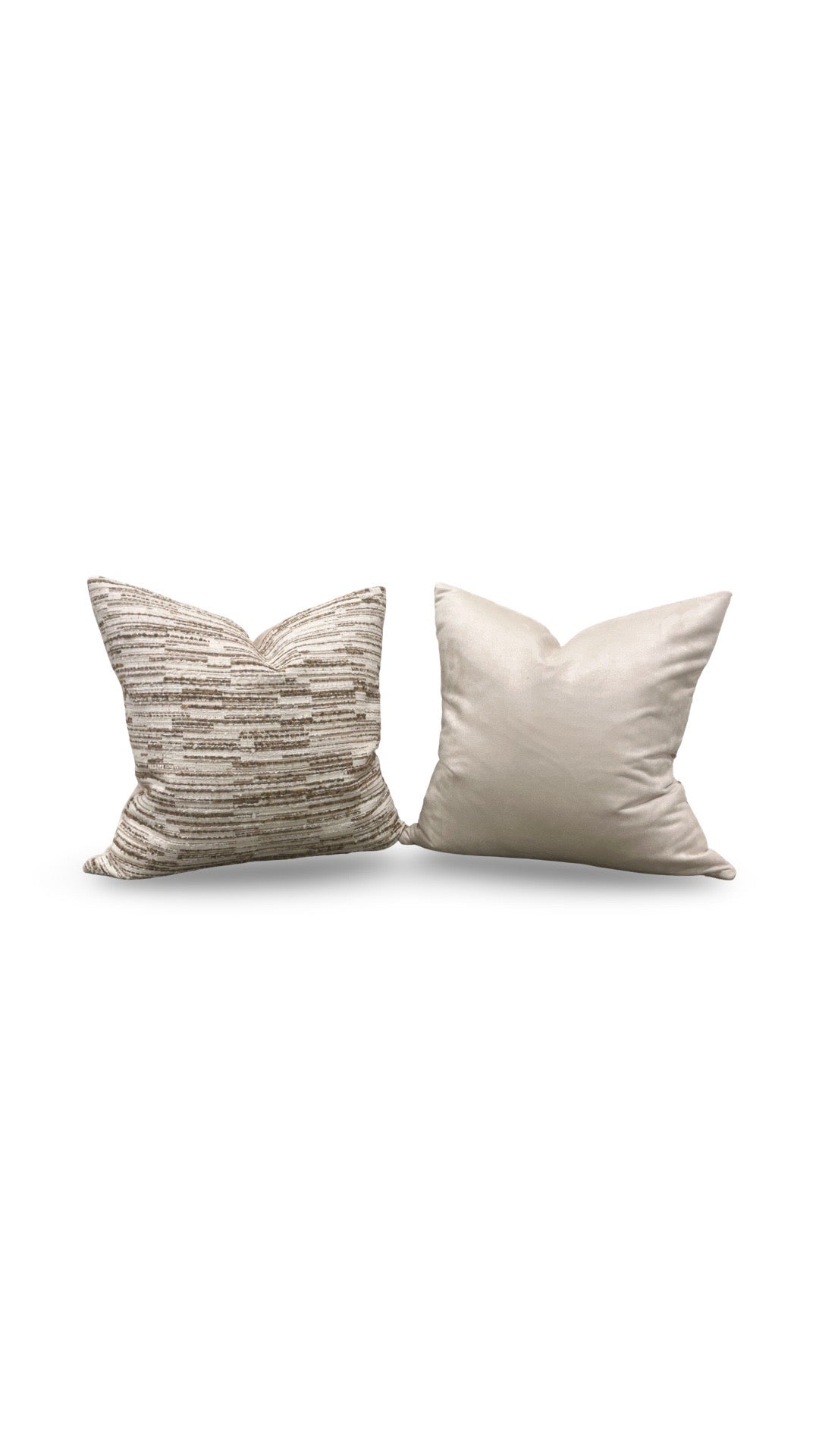 Decorative Pillow Jenga Tobacco Boucle 20x20" Knife Edge Cover