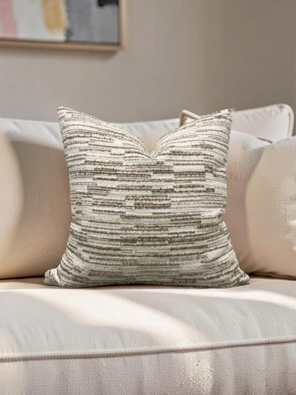 Decorative Pillow Jenga Tobacco Boucle 20x20" Knife Edge Cover