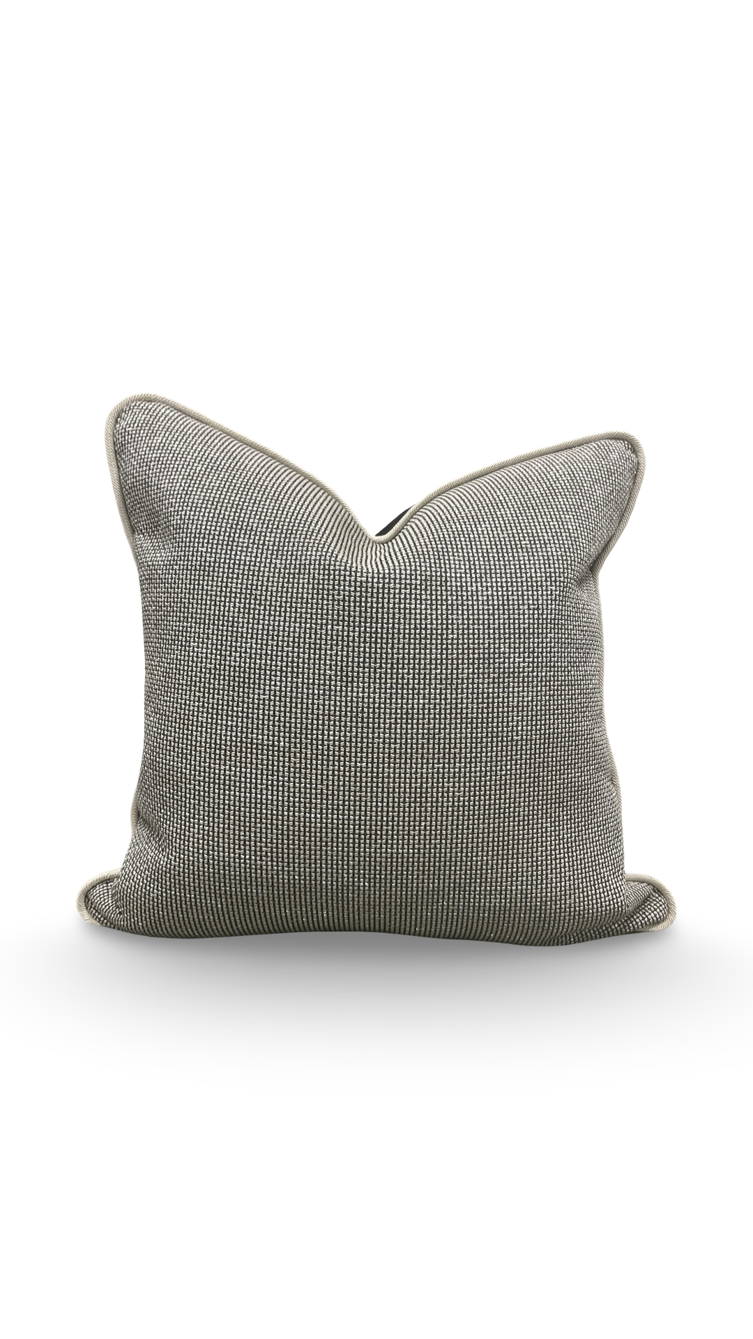Black and Tan Weave Throw Pillow with Cording - 20x20" Cover