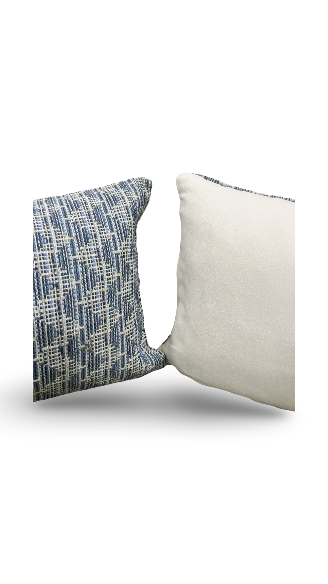 Blue & Cream Zig Zag 12X18" Knife Edge Decorative Lumbar Pillow