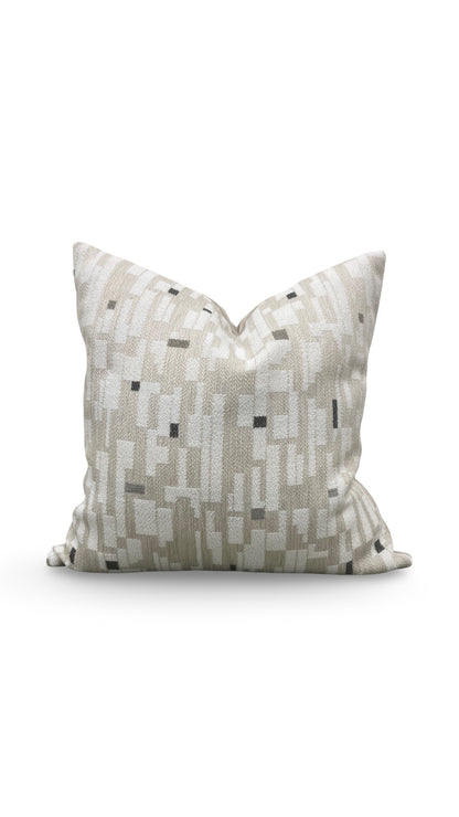 Brentano Decorative Pillow Triptych Checked White - 20x20" Knife Edge Cover