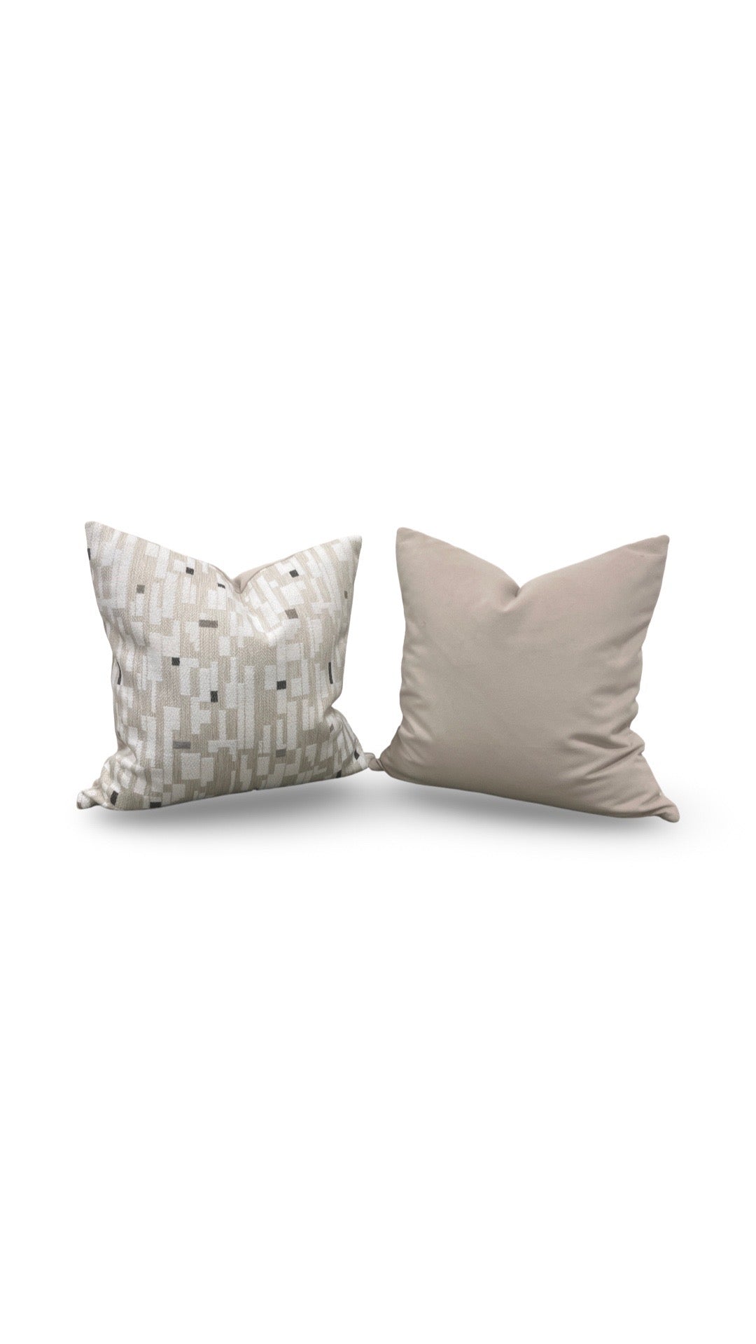 Brentano Decorative Pillow Triptych Checked White - 20x20" Knife Edge Cover