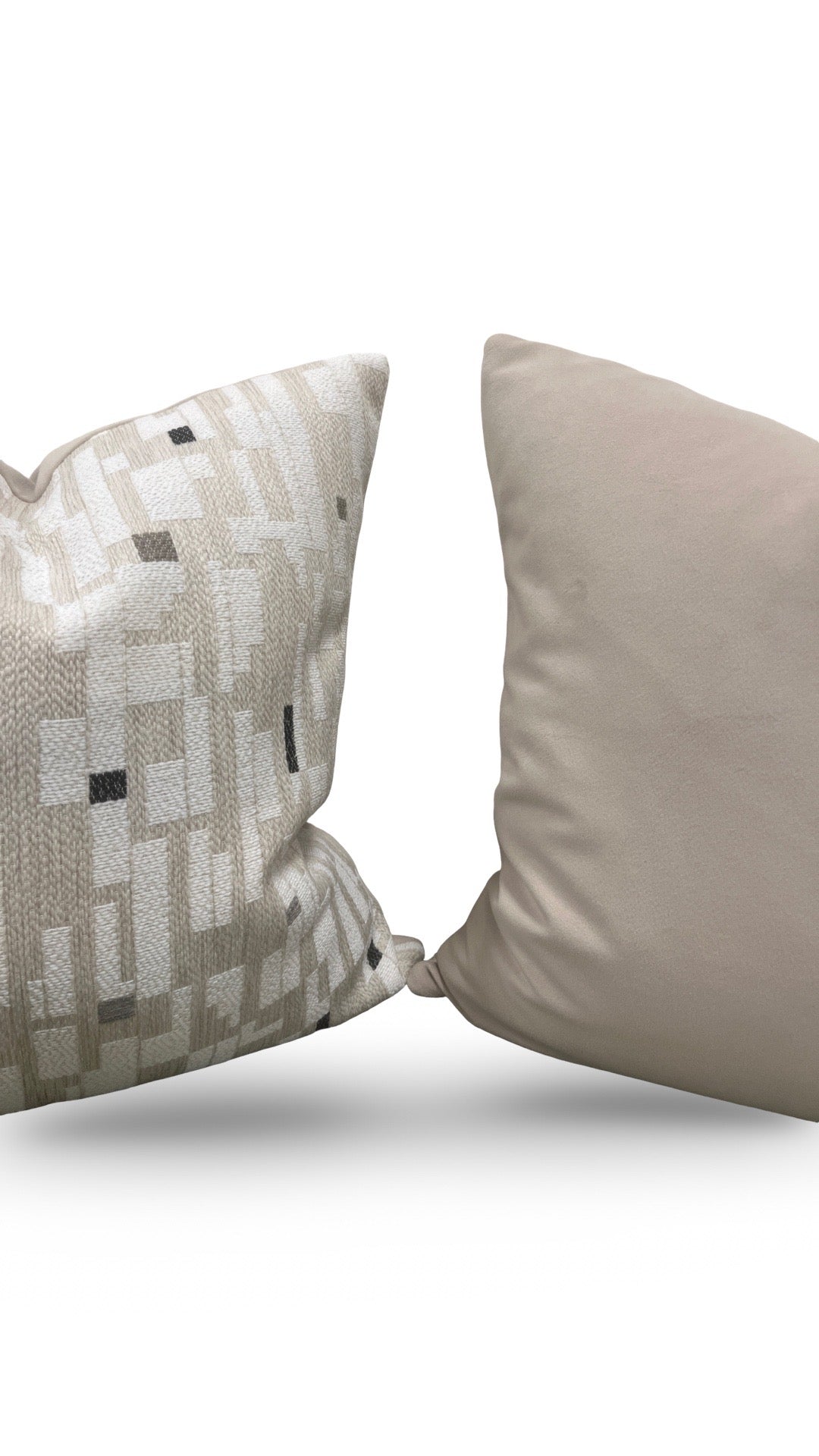 Brentano Decorative Pillow Triptych Checked White - 20x20" Knife Edge Cover