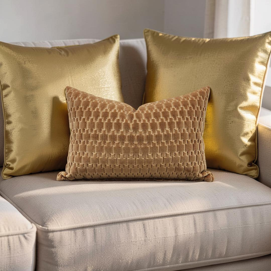 Lumbar Pillow Graviata Marigold 12x18" Knife Edge Cover